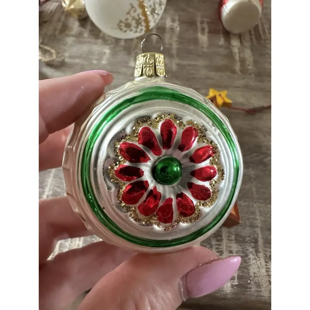 Lot Of 12 Vintage Christmas Ornaments Glass Wood Kurt Adler West Germany Poland